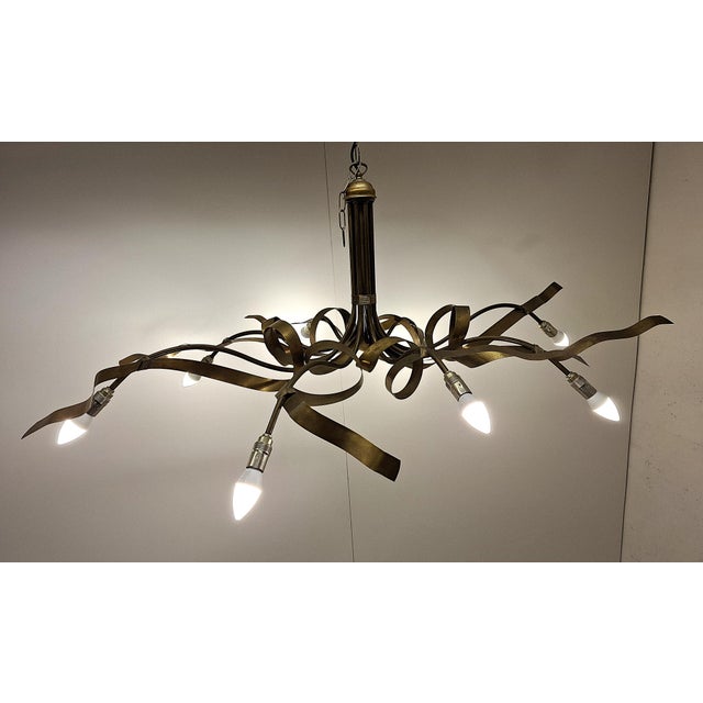 Vintage Brass Chandelier in the style of Jacco Maris, 1970s For Sale - Image 4 of 15