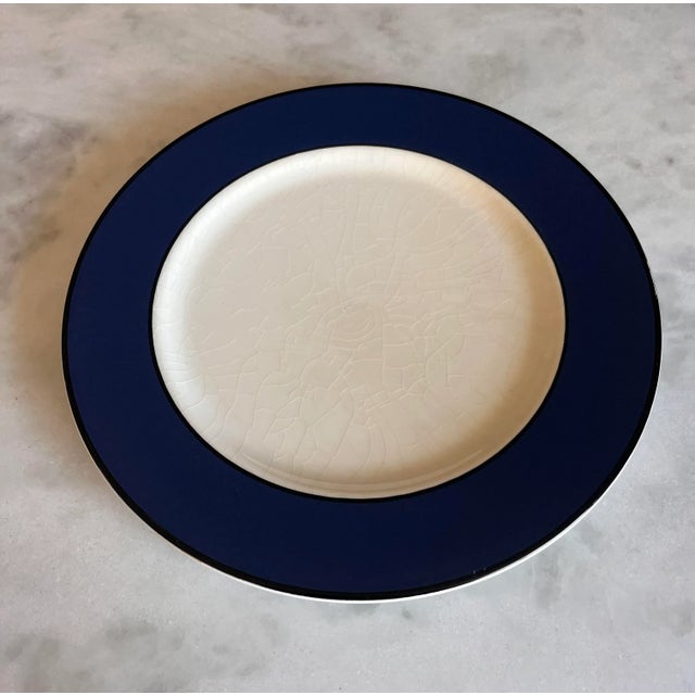 Vintage Italian Pagnossin Treviso Blue Dinner Plates - Set of 6 For Sale - Image 4 of 8