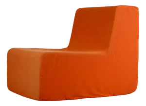 Space Age Armchair in Foam and Orange Jersey, 1970