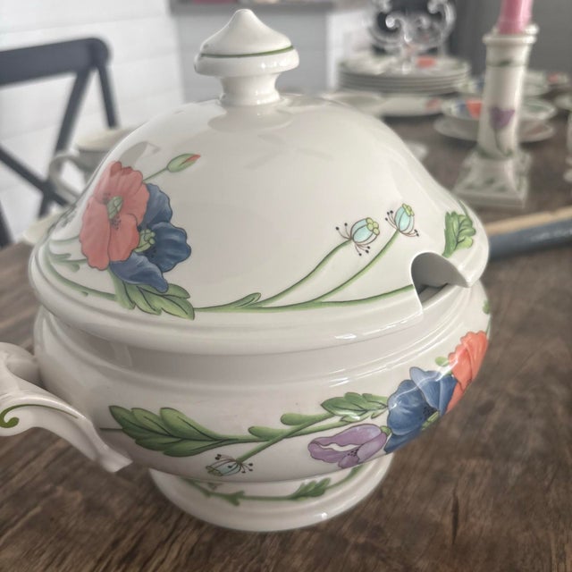 Vintage Villeroy & Boch Amapola Porcelain Soup Tureen For Sale In Los Angeles - Image 6 of 12