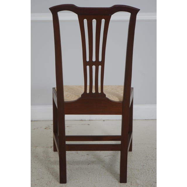 Pair Dennis Bork Williamsburg Style Mahogany Chairs For Sale - Image 4 of 18