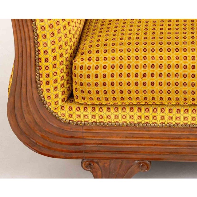 English Regency Mohair Upholstered Mahogany Sofa For Sale - Image 3 of 9