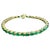 16 Ct Natural Pear Shape Emerald Cocktail Tennis Bracelet 14 Kt Yellow Gold 7" For Sale - Image 15 of 18