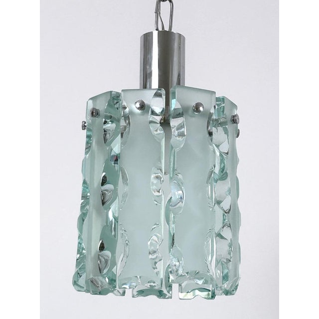 Mid-Century Modern Pendant Lamps in Chrome and Glass from Zero Quattro, Italy, 1970s, Set of 2 For Sale - Image 14 of 18