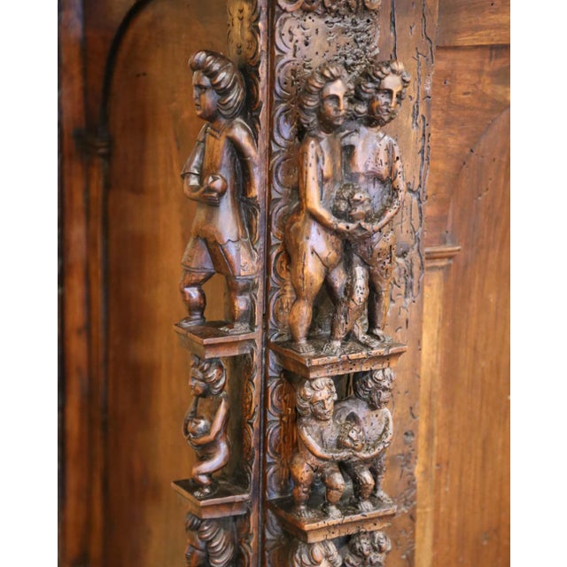 18th C. Italian Renaissance Walnut "Studiolo" Cabinet With 38 Drawers & Secrets For Sale - Image 13 of 18