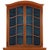 Two-Part French Provincial Cherry Cabinet Having Painted Blue Display Hutch, 19th C. For Sale In Philadelphia - Image 6 of 8