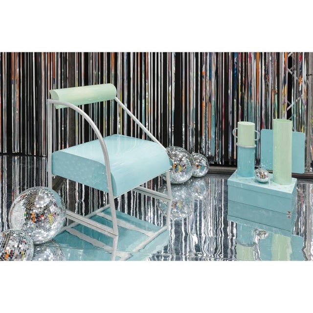 Gold Droid Low Chair in Powder-Coated Aluminum by Altreforme For Sale - Image 8 of 9
