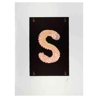 Erté, Letter S, 1970s, Lithograph For Sale
