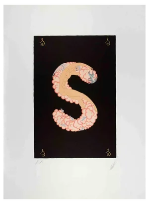 Erté, Letter S, 1970s, Lithograph