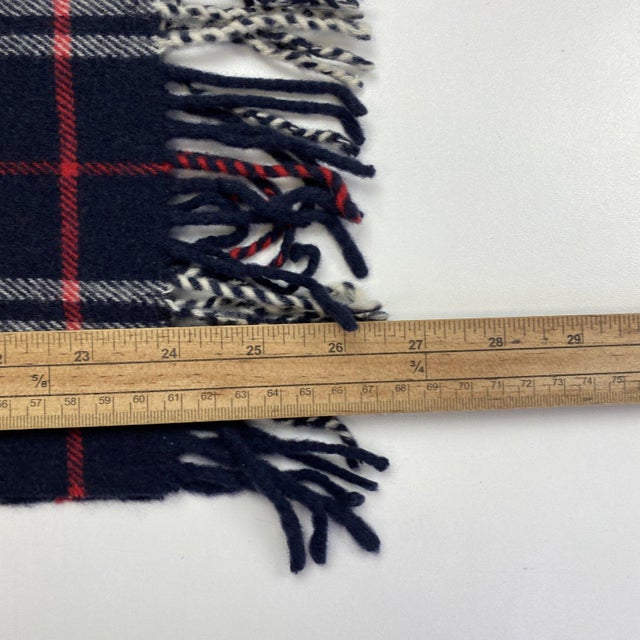 Burberry Children Dark Blue Merino Wool & Cashmere Small Scarf For Sale - Image 6 of 8