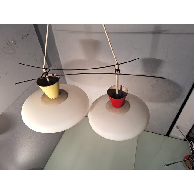 1950s Ceiling Light with Iron Frame from Stilux Milano, 1950s For Sale - Image 5 of 9