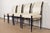 Baker Furniture Company Baker Furniture Style Mid-Century Hollywood Regency Ebonized Faux Bamboo Dining Chairs, Set of Four For Sale - Image 4 of 11