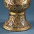 Metal Bronze Gu Vase With Gold Inlay, Archaic Scroll & Script Motif, Chinoiserie Bronze Ritual Style Vessel For Sale - Image 7 of 10