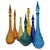 A Symphony of Saturated Light attributed to Empoli Genie Bottles, 1960s, Set of 7 For Sale - Image 13 of 13
