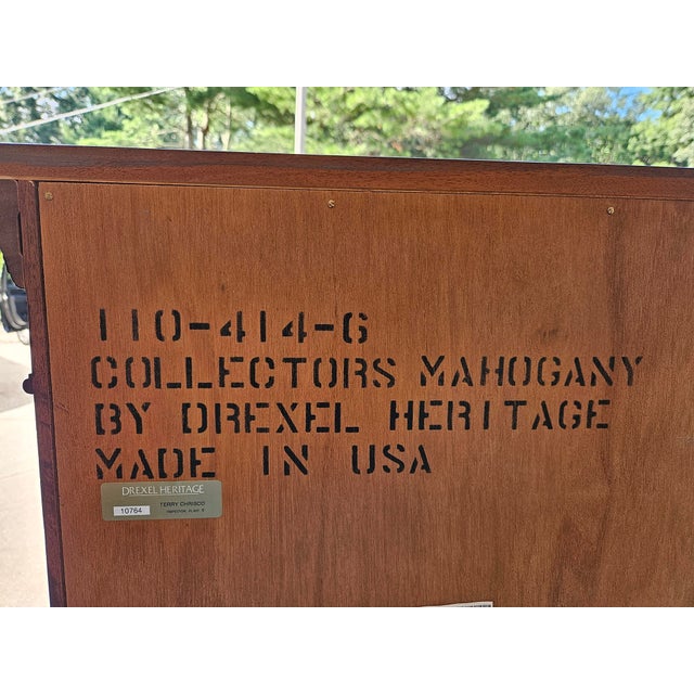 Drexel Heritage Drexel Heritage Georgian Mahogany Tall Dresser For Sale - Image 4 of 6