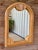 Mid 20th Century Vintage Coastal Boho Refinished Pencil Reed Rattan Sculptural Arch Wall Mirror For Sale - Image 5 of 12