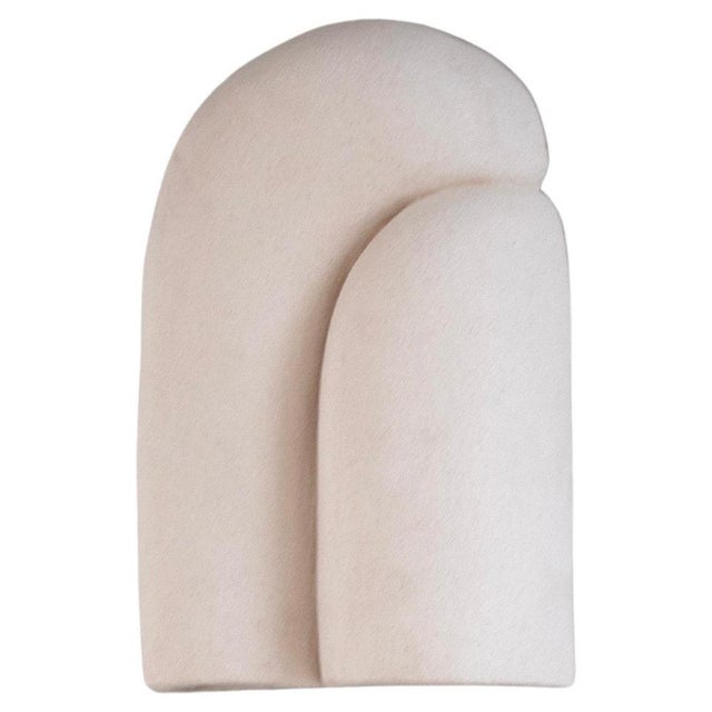 White Sète Wall Light in White Chamotte Stoneware by Alice Lahana Studio For Sale - Image 8 of 8