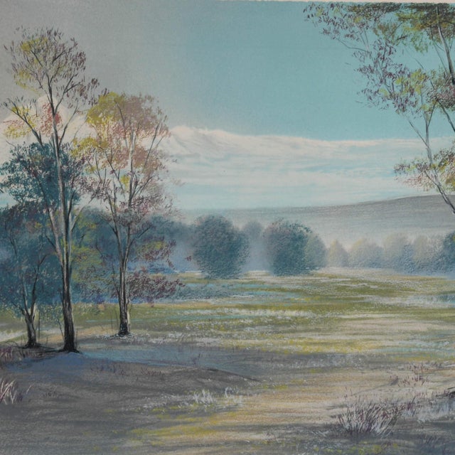 Step into the serene stillness of the season with "Winter's First Breath," a beautifully framed and signed artwork that...