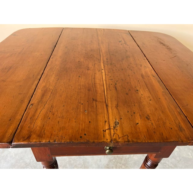 19th Century French Provincial Walnut Drop Leaf Console or Breakfast Table/ Sold For Sale - Image 12 of 12