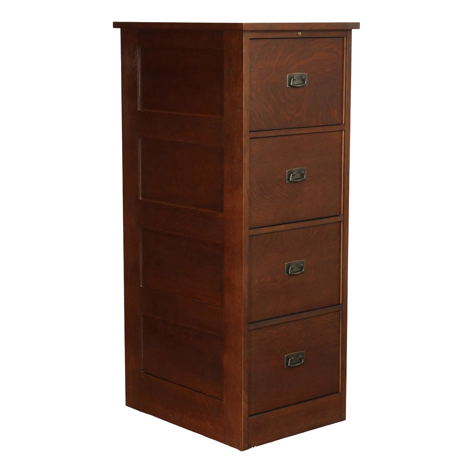 Stickley Mission Collection Oak Four Drawer File Cabinet | Chairish