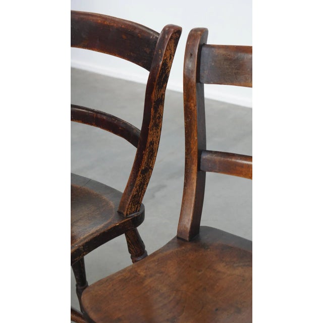 Set of Antique English Oxford Dining Chairs For Sale - Image 12 of 13