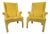Pair of Vintage Hollywood Regency Style Wingback Armchairs by Beachley For Sale