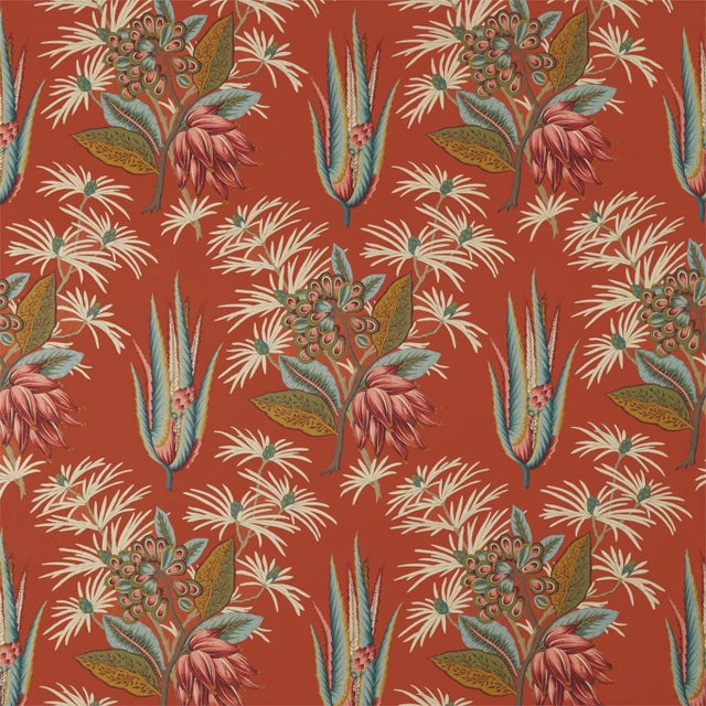 Zoffany Desert Flower II Fabric in Koi - a Sample For Sale