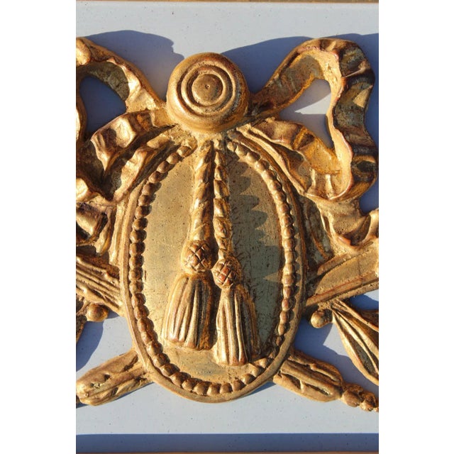 1990s Carvers' Guild Hepplewhite Trumeau Antique Gold Mirror For Sale - Image 5 of 18