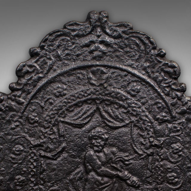 Antique Fire Back, English, Fireplace Reflector, Neoclassical Revival, Victorian For Sale - Image 6 of 8