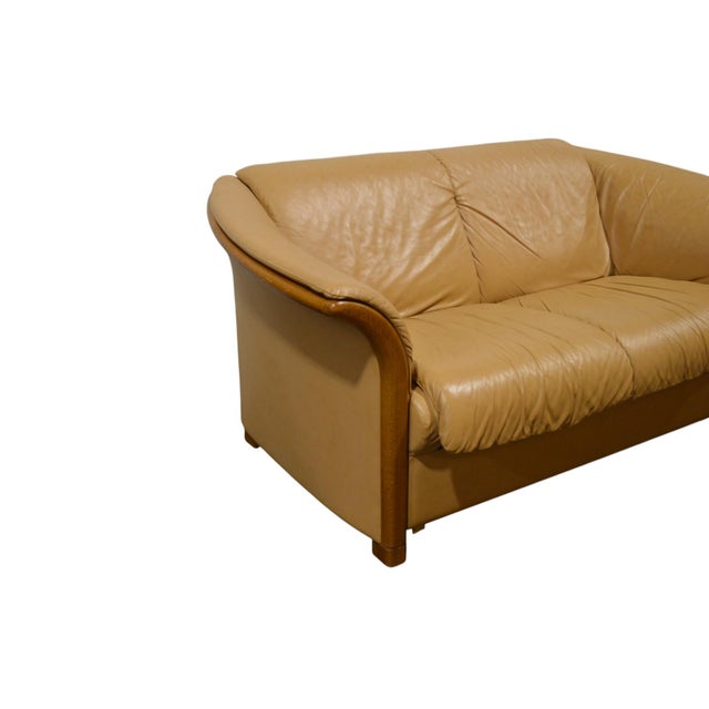 Ekornes ASA Ekornes Leather Loveseat Modern Scandinavian Design For Sale - Image 4 of 8