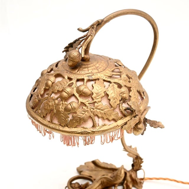 Antique French Art Nouveau Bronze Desk Lamp, 1890 For Sale - Image 6 of 12