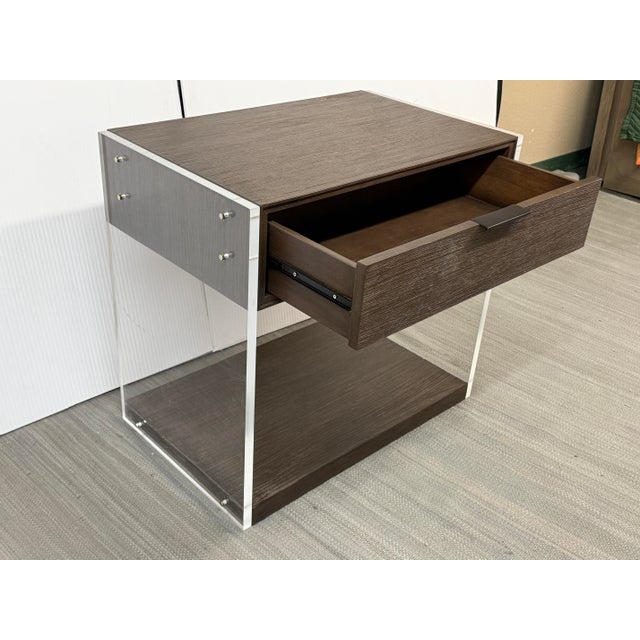2010s Brownstone Dalton Nightstand, Lucite For Sale - Image 5 of 11