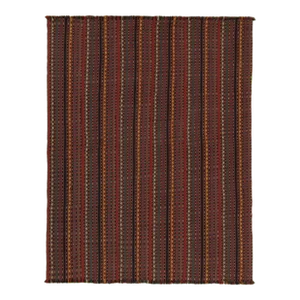Vintage Persian Jajim Tribal Kilim in Polychromatic Stripes - by Rug & Kilim