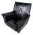 Mid-Century Modern Black Leatherette Club Chair, 1960s For Sale