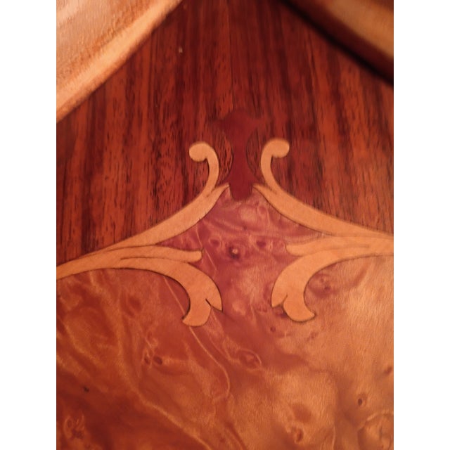 Intervention No, 16 Mid-Century Italian Hollywood Regency Gilt Cherub Table With Floral Marquetry Top For Sale In Tampa - Image 6 of 12