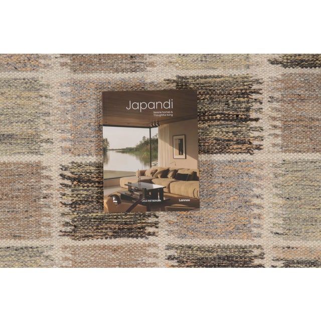 Ivory Contemporary Scandinavian Style Geometric Wool Kilim by Rug & Kilim, India For Sale - Image 8 of 8
