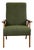 Vintage Lounge Chair in Green Olive Boucle, 1970s For Sale
