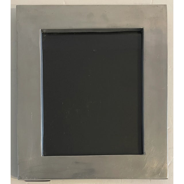 Large and Heavy Aluminum Picture Frame From 90's For Sale - Image 4 of 4