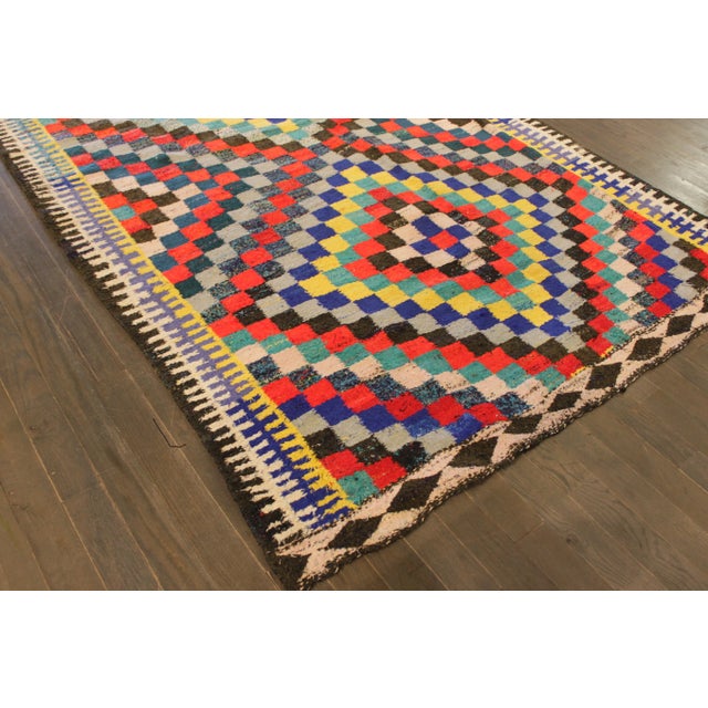 Mid 20th Century Vintage Kilim Wool Rug For Sale - Image 9 of 10
