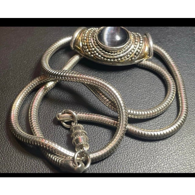 1960s Roman Jewelry Designer Necklace & Earrings Set For Sale In South Bend - Image 6 of 6
