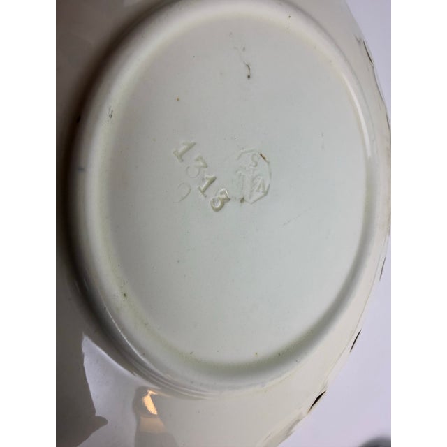 Ceramic Set of 6 Antique Villeroy & Boch Reticulated Majolica Violet Plates For Sale - Image 7 of 7