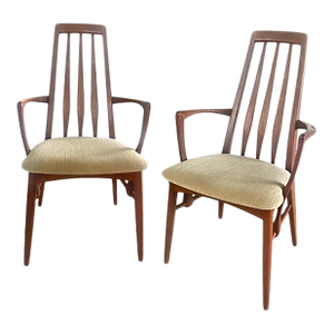 1960s Pair of Niels Koefoed Hornslet Teak 'Eva' Arm Chairs