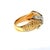 Late 20th Century Estate 14k Two-Tone Gold Sapphire Eyes & Diamond Owl Design Ring, Size 9 For Sale - Image 4 of 6