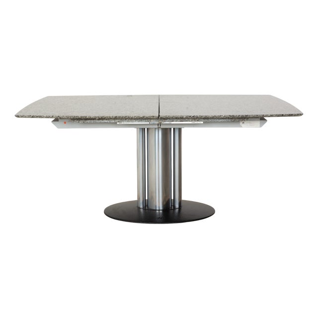 Adler 2 Extendable Dining Table in Grey Granite from Draenert For Sale