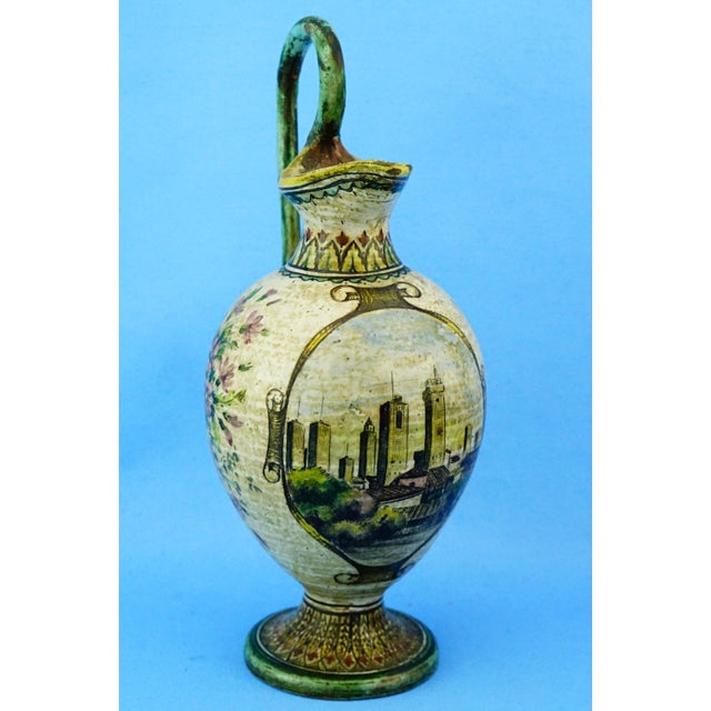 Yellow Vintage Ceramic Jug by Giotto Giannoni, 1920s For Sale - Image 8 of 18