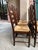 Vintage English Dining Chairs Set 6 Oak Ladder Back Rush Seat Woven For Sale - Image 10 of 18