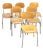 Vintage Industrial School Chairs, 1970s, Set of 6 For Sale