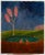 Jean-Jacques Abiéniste, Flamingos by a Pond under a Pink Tree, Oil on Canvas For Sale - Image 7 of 13