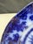Blue Pair of Antique Flow Blue Plates For Sale - Image 8 of 9