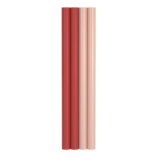 Red and Pink Parallel Tubes Wall Light by Atelier Areti For Sale